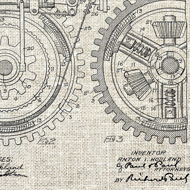 Metal Gears Patent Mechanisches Getriebe-Kunstwerk