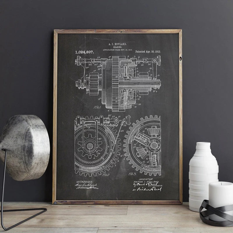 Metal Gears Patent Mechanisches Getriebe-Kunstwerk