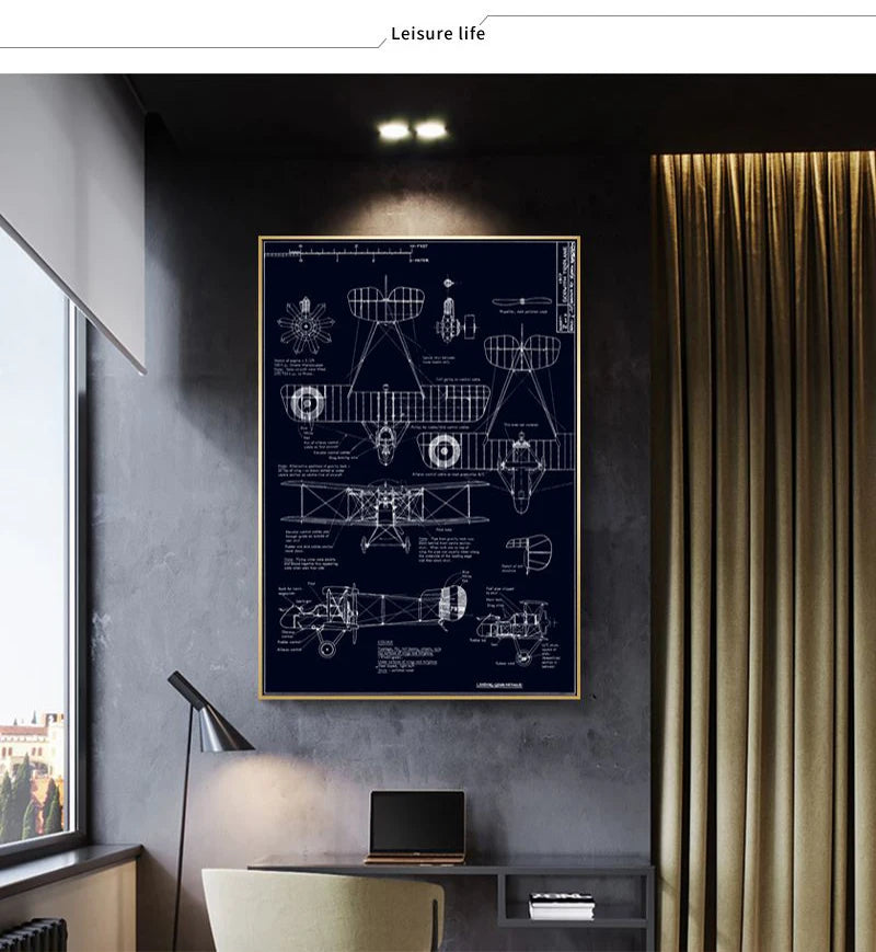 Flugzeug Poster Leinwand