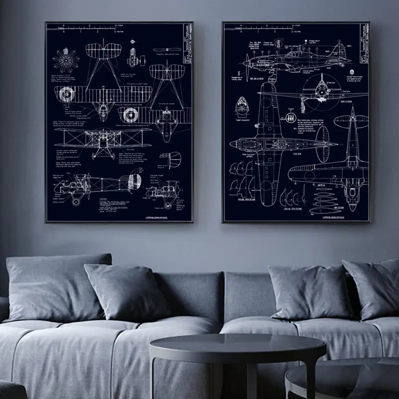 Flugzeug Poster Leinwand