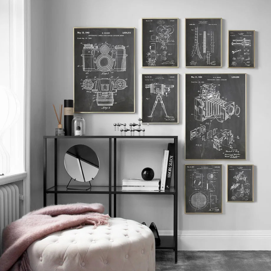 Design Zeichnung Patent Wandkunst Leinwand