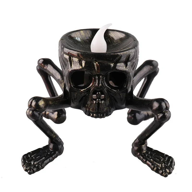 LED-Kerze „Break The Arm“ mit Totenkopf