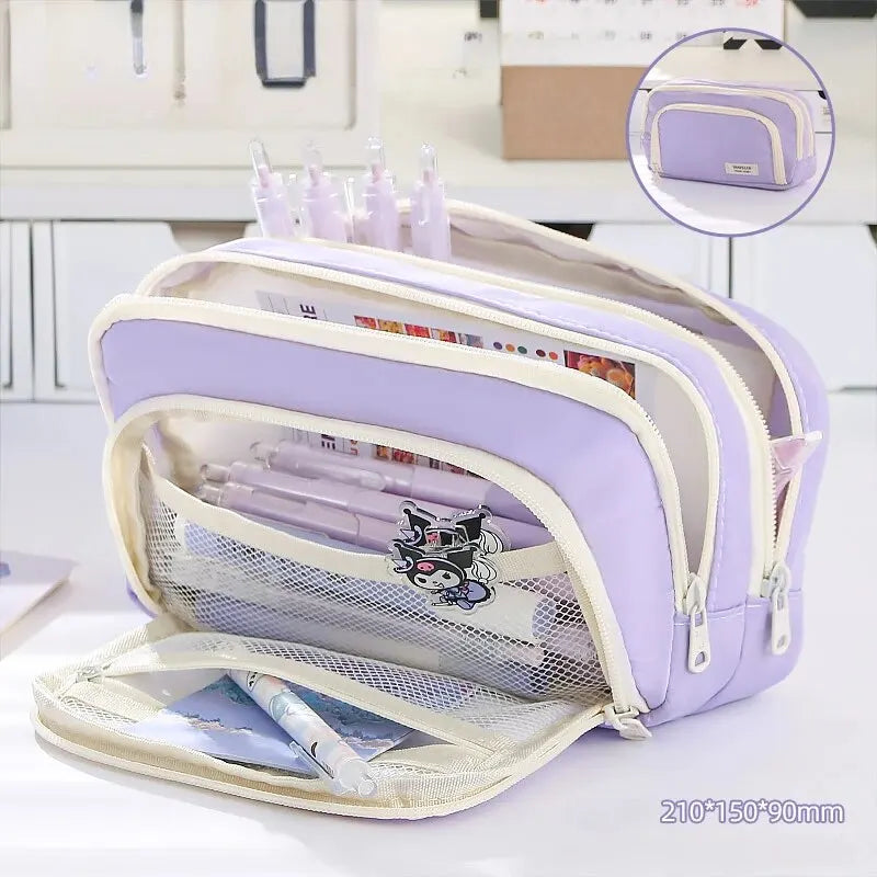 Large Capacity Pencil Case – Portable Stationery & Cosmetic Bag for School, Office & Travel