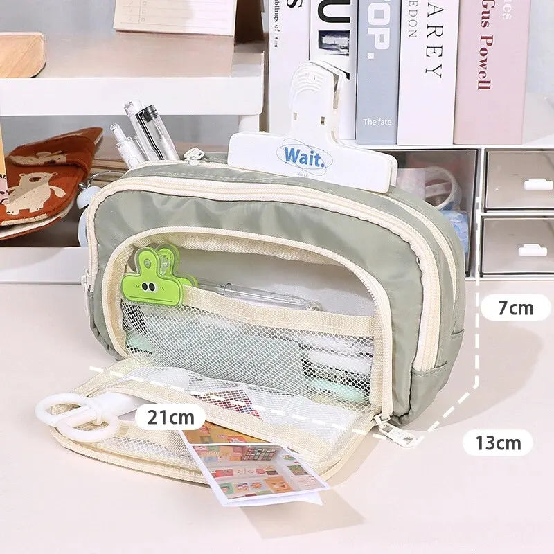Large Capacity Pencil Case – Portable Stationery & Cosmetic Bag for School, Office & Travel