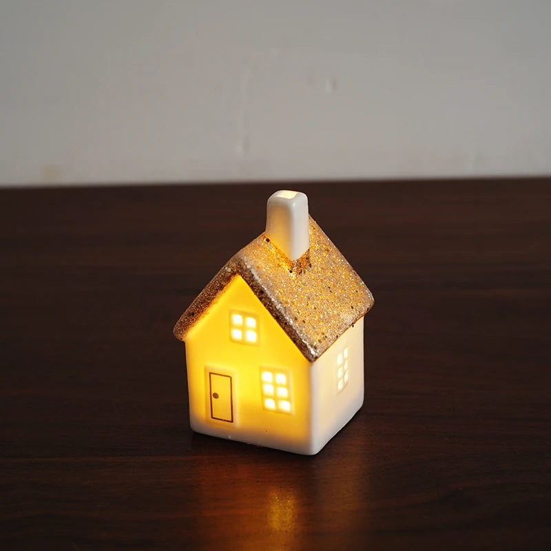 Ausgehöhlte Schreibtischlampe mit Goldrand