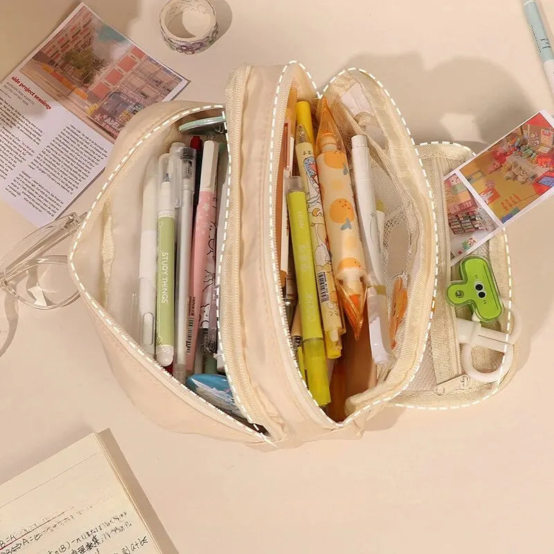 Large Capacity Pencil Case – Portable Stationery & Cosmetic Bag for School, Office & Travel