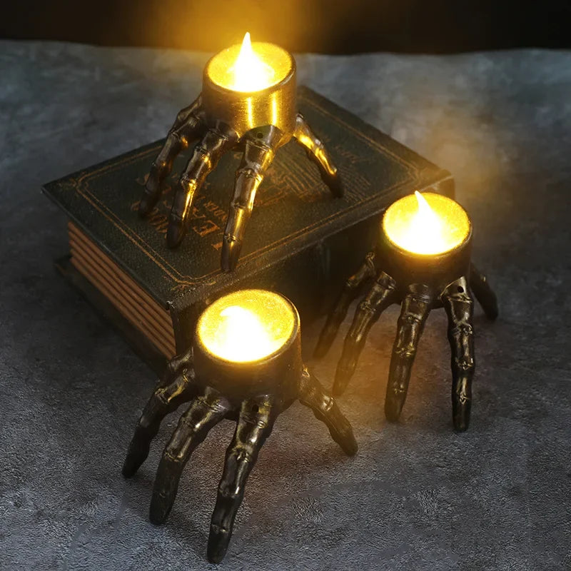 LED-Kerze „Break The Arm“ mit Totenkopf