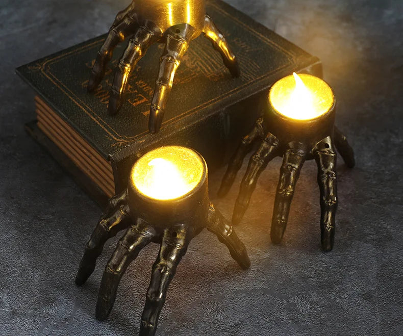 LED-Kerze „Break The Arm“ mit Totenkopf