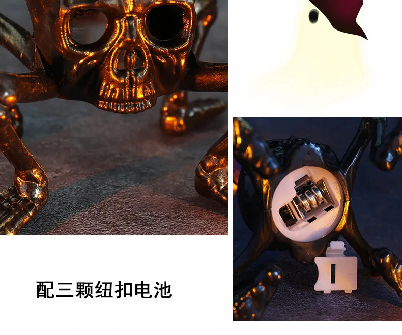 LED-Kerze „Break The Arm“ mit Totenkopf