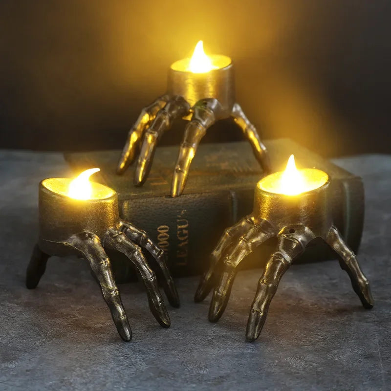 LED-Kerze „Break The Arm“ mit Totenkopf