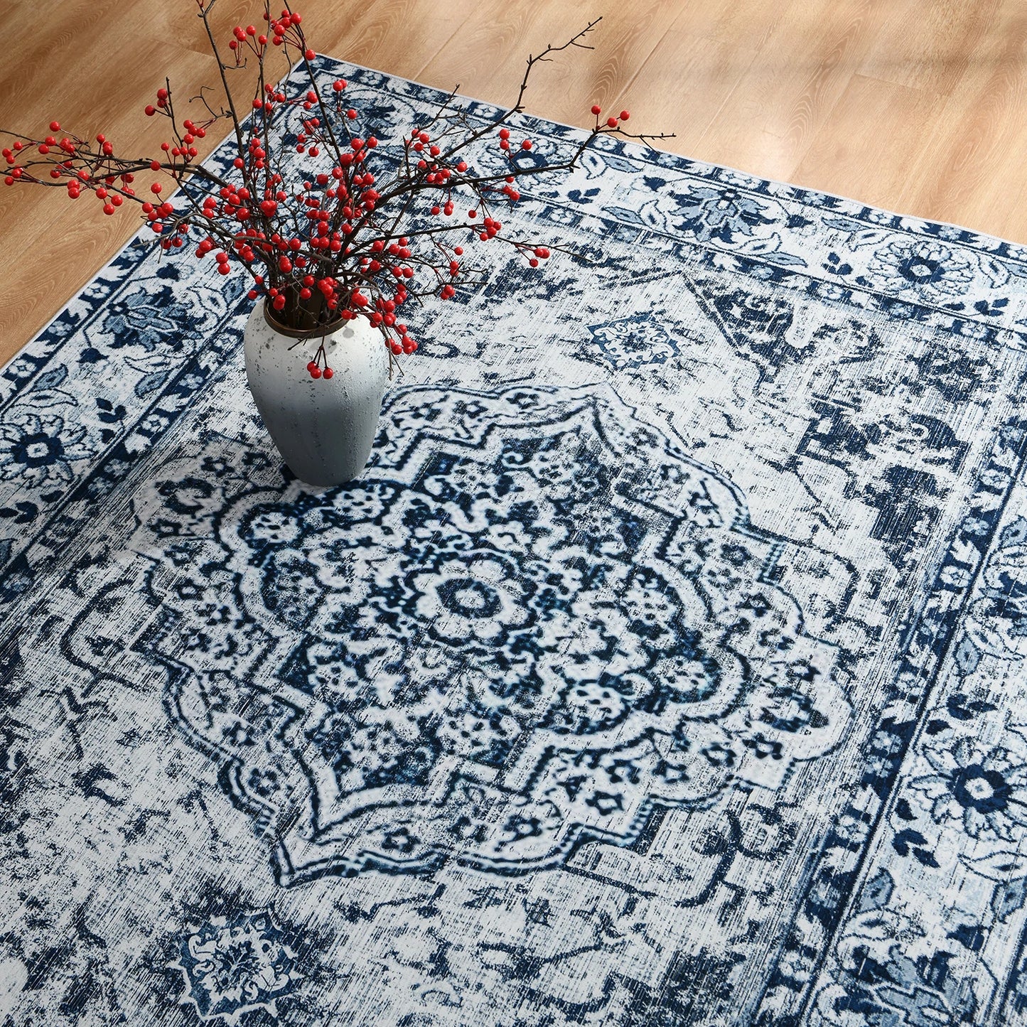 Vintage Bohemian Area Rug for Living Room, Retro Boho Rug Bedroom Indoor Print CarpetLarge Size Rug Kitchen Mat