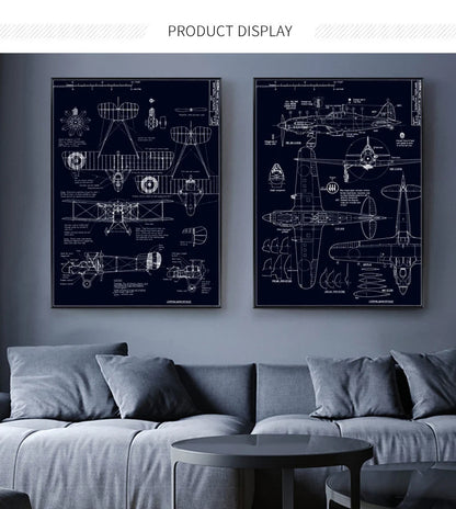 Airplane Poster Canvas