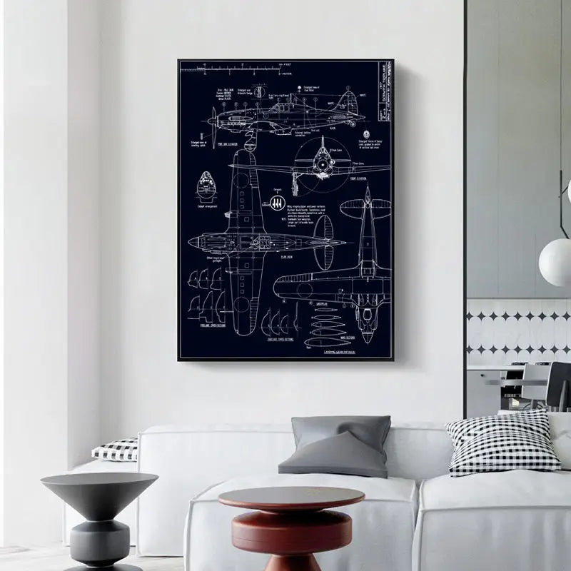 Airplane Poster Canvas