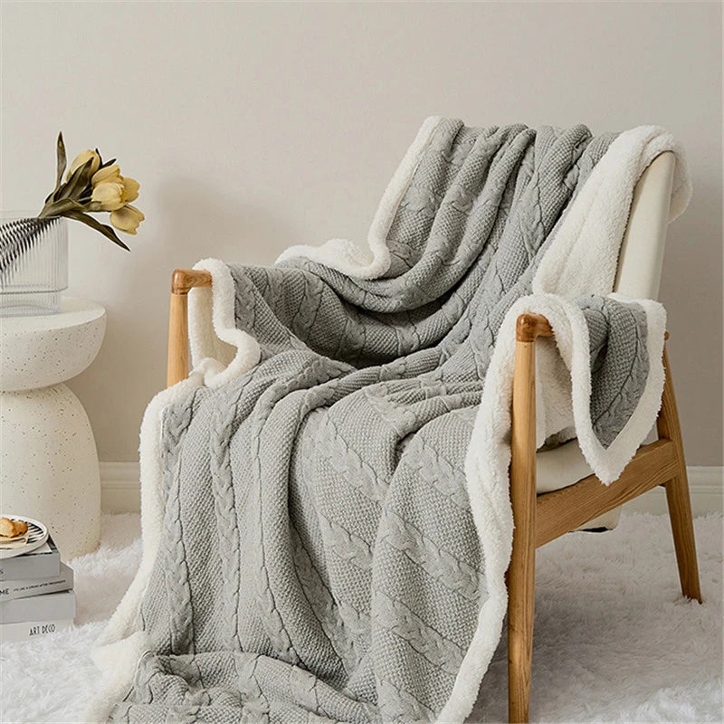 Luxury Feeling Sherpa Cotton Blankets