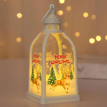 Christmas Lantern Decorative Holiday Tabletop Candle