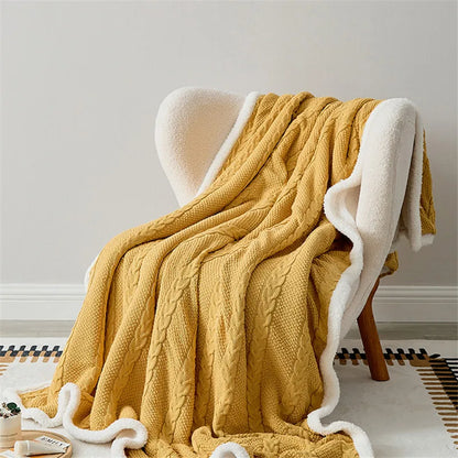 Luxury Feeling Sherpa Cotton Blankets