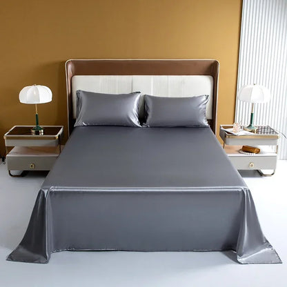 Luxury Emulation Silk Satin Fitted Sheet