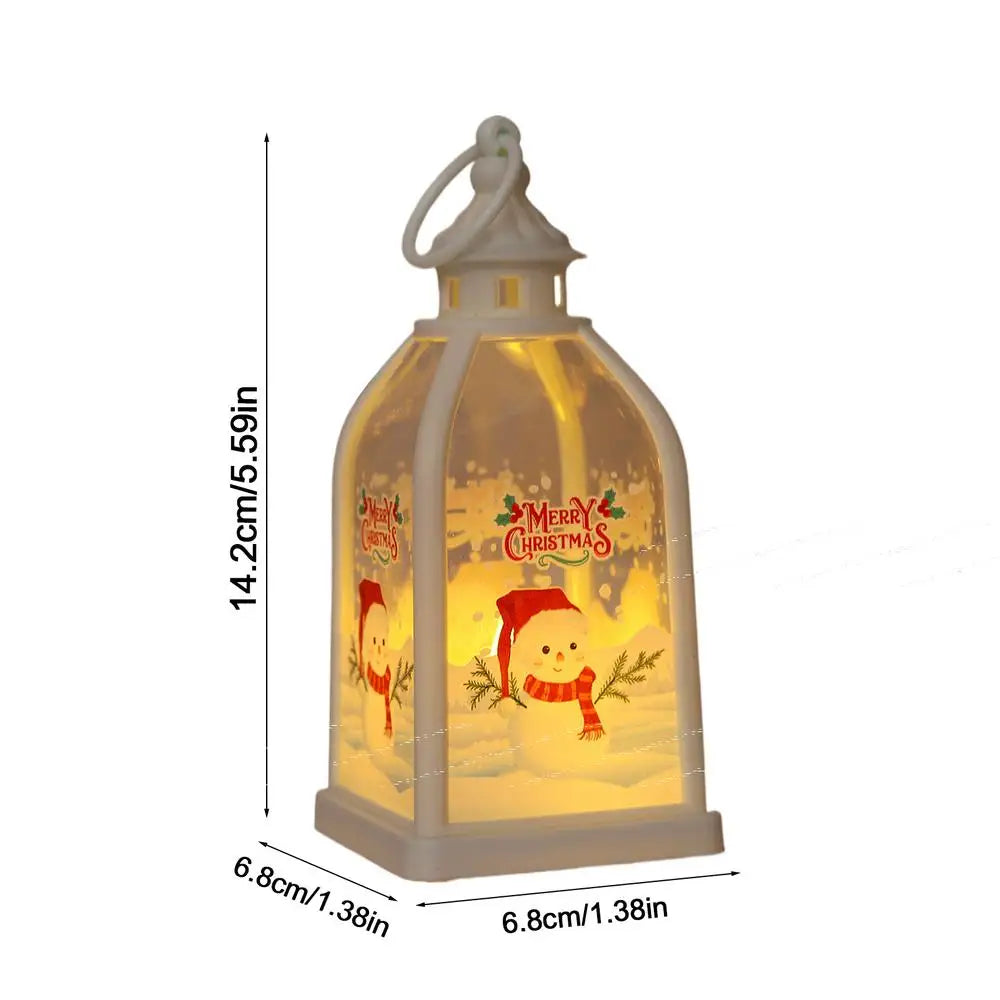 Christmas Lantern Decorative Holiday Tabletop Candle