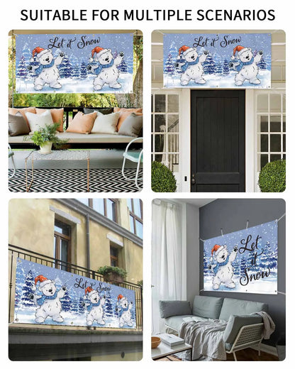 Weihnachtsschneeflocken schmücken Banner 