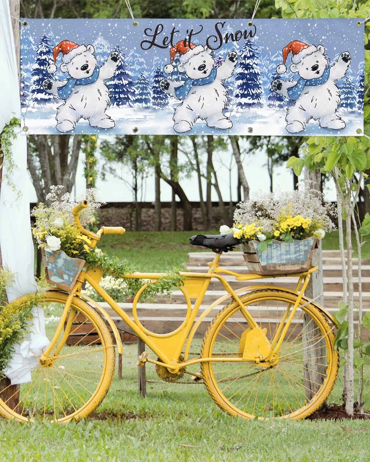 Weihnachtsschneeflocken schmücken Banner 