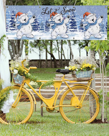 Weihnachtsschneeflocken schmücken Banner 