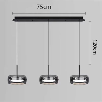 Modern LED Glass Pendant Light – Adjustable Minimalist Hanging Lamp for Dining Table, Kitchen Island, Restaurant & Home Decor