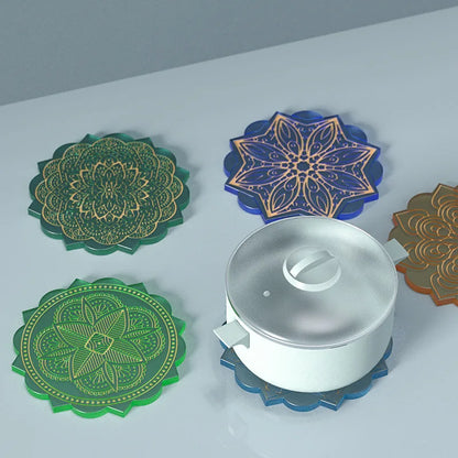 Große Mandala-Untersetzer-Harzformen
