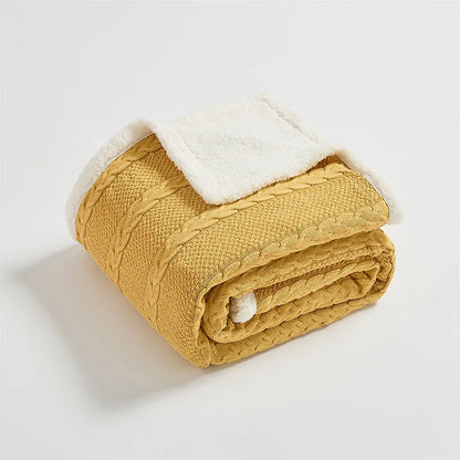 Luxury Feeling Sherpa Cotton Blankets