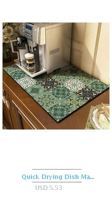 Quick Dry Kitchen Drying Mat – Absorbent Anti-Slip Dish & Coffee Placemat | Table Cup Mat for Fast Drying & Home Decor