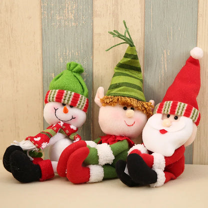 Christmas Decorations Red Wine Bottle Cover Santa Snowman Hold Wine Set Champagne Bottle Set Bar Restaurant Decoration