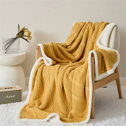 Luxury Feeling Sherpa Cotton Blankets