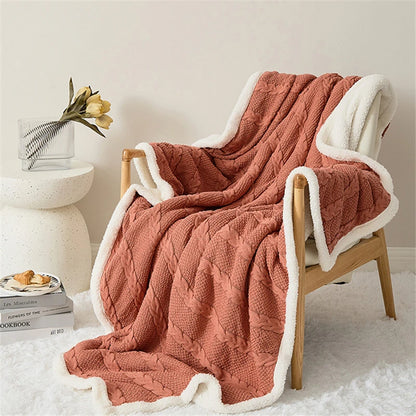 Luxury Feeling Sherpa Cotton Blankets