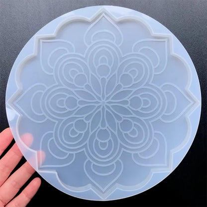 Große Mandala-Untersetzer-Harzformen