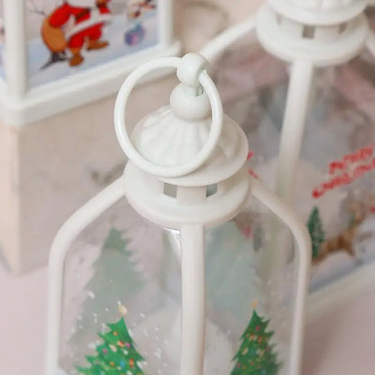 Christmas Lantern Decorative Holiday Tabletop Candle