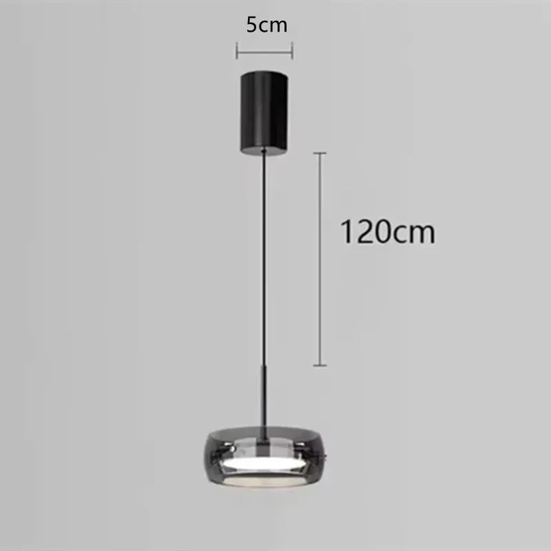 Modern LED Glass Pendant Light – Adjustable Minimalist Hanging Lamp for Dining Table, Kitchen Island, Restaurant & Home Decor