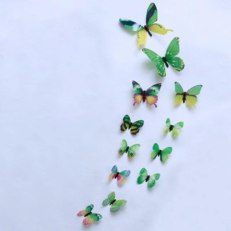 "12pcs 3D Luminous Butterfly Wall Stickers – Glow in the Dark DIY Home Decor for Kids Room & Gifts"