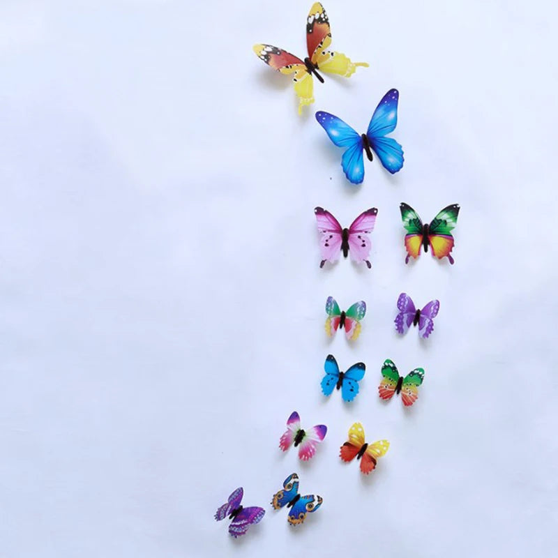 "12pcs 3D Luminous Butterfly Wall Stickers – Glow in the Dark DIY Home Decor for Kids Room & Gifts"