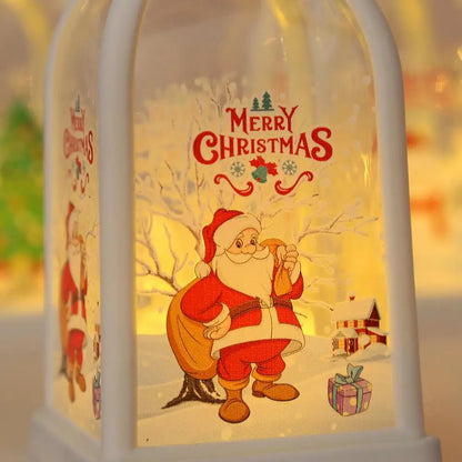 Christmas Lantern Decorative Holiday Tabletop Candle