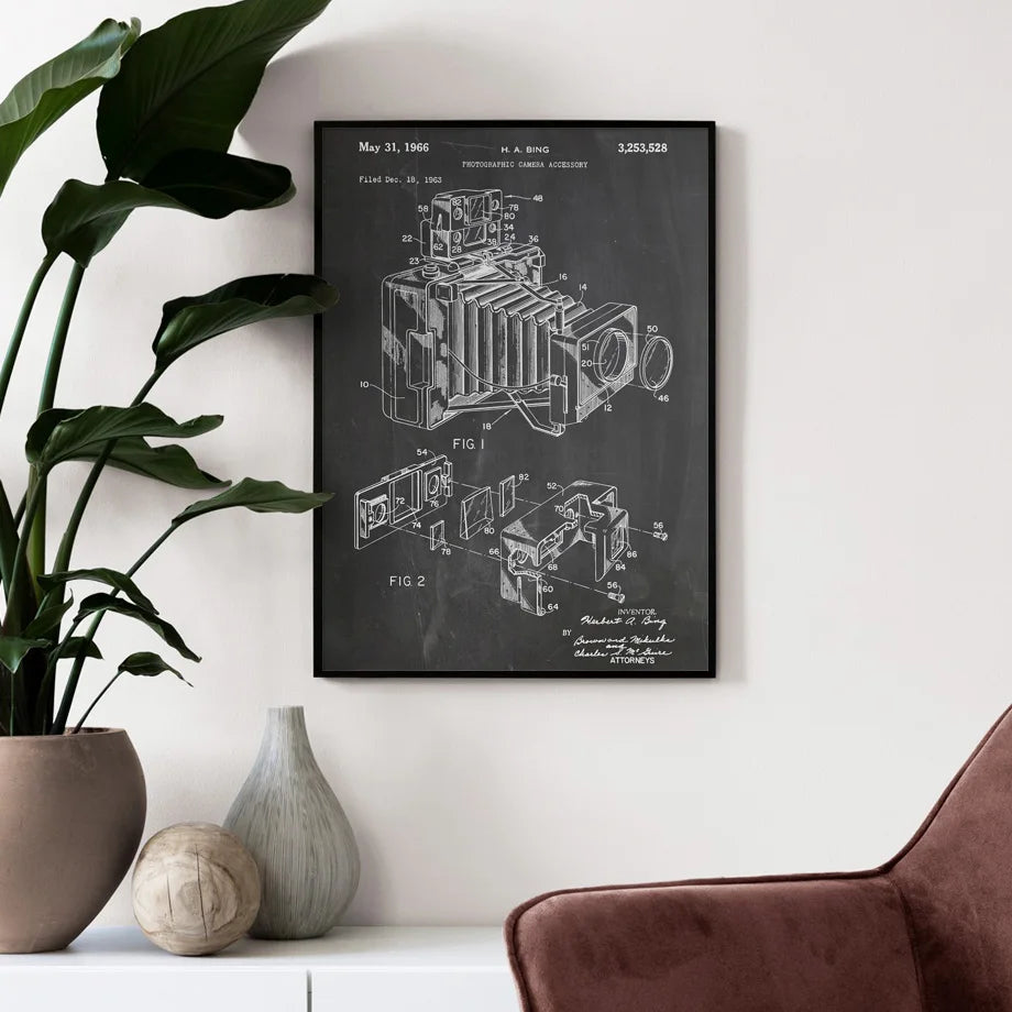 Design Drawing Patent Wall Art Canvas