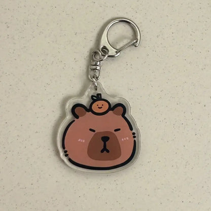 INS Capybara 4-lagige Stifttasche mit großer Kapazität, süßes Cartoon-Federmäppchen und Schreibwaren-Organizer für Studenten