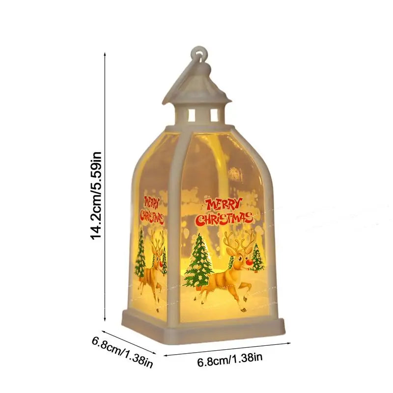 Christmas Lantern Decorative Holiday Tabletop Candle