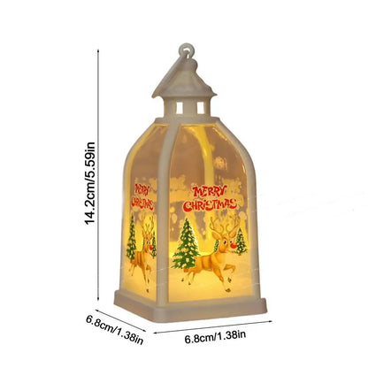 Christmas Lantern Decorative Holiday Tabletop Candle