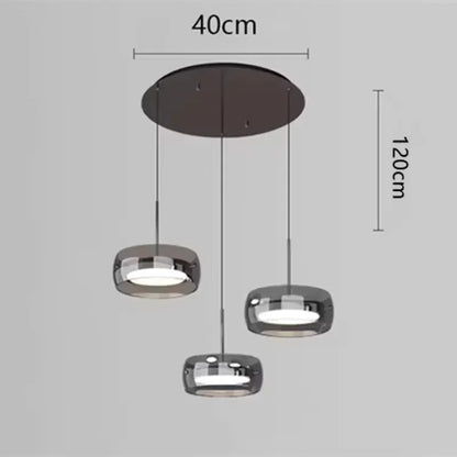 Modern LED Glass Pendant Light – Adjustable Minimalist Hanging Lamp for Dining Table, Kitchen Island, Restaurant & Home Decor