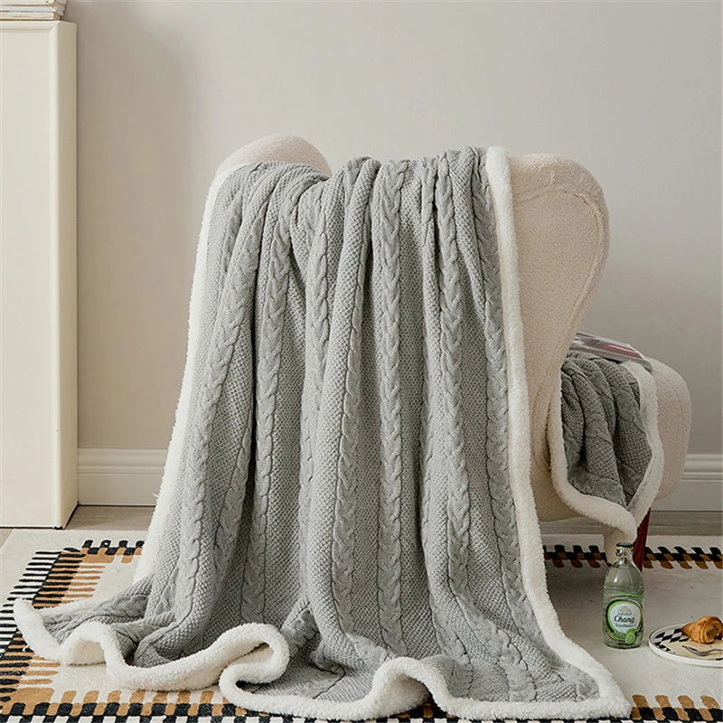 Luxury Feeling Sherpa Cotton Blankets