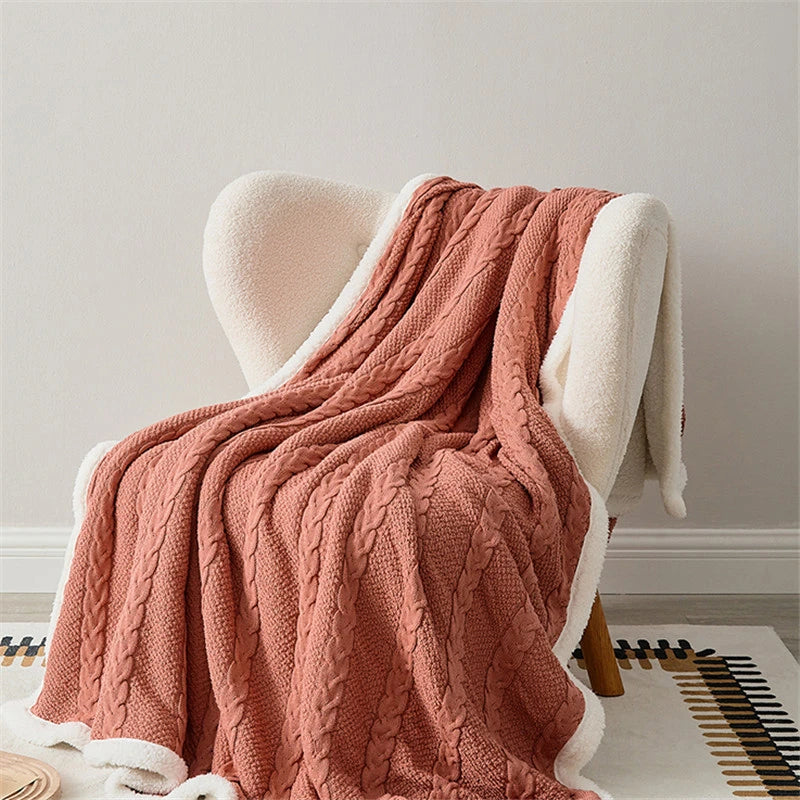 Luxury Feeling Sherpa Cotton Blankets