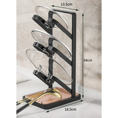 Pot Cover Shelf Kitchen Countertop Chopping Board Spatula Rack Household Multifunctional Rack Drain Storage Artifact