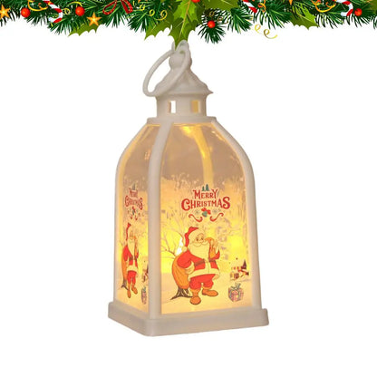 Christmas Lantern Decorative Holiday Tabletop Candle