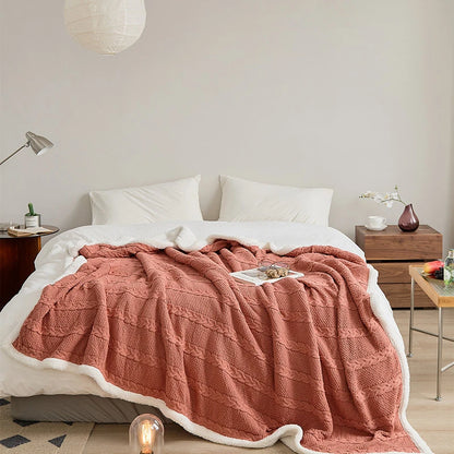 Luxury Feeling Sherpa Cotton Blankets