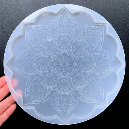 Große Mandala-Untersetzer-Harzformen