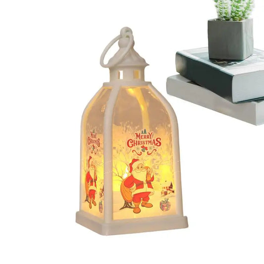 Christmas Lantern Decorative Holiday Tabletop Candle